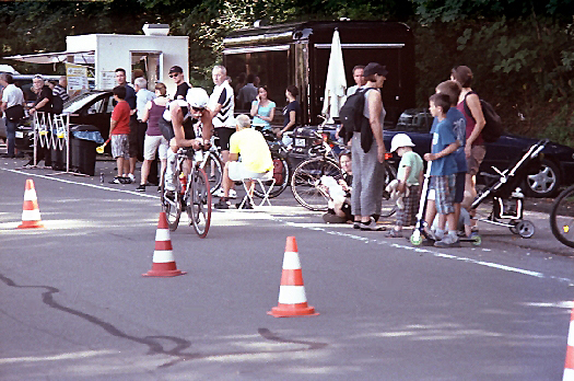Radfahrer beim Triathlon